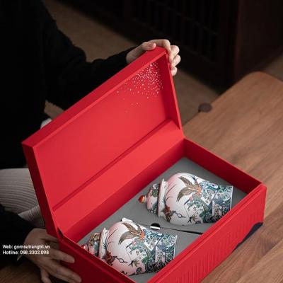 CHÓE VIỀN VÀNG CỔ ĐIỂN HỌA TIẾT CHIM HOA